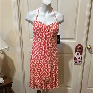 Women's Halter Dress in Red and White